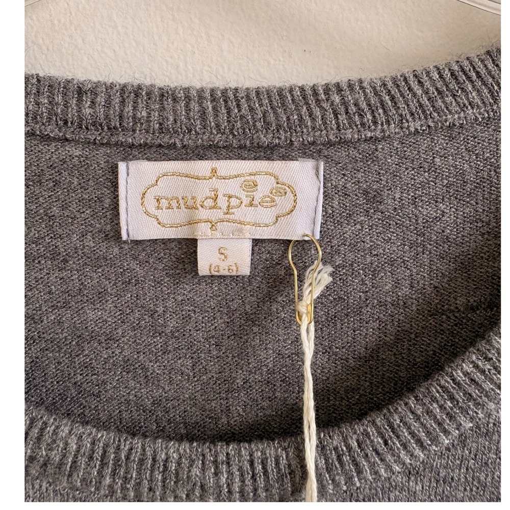 Mud Pie Camilla Sweater Womens Small Grey Textured Dot Tunic Knit Top NWT‎ - Picture 5 of 8